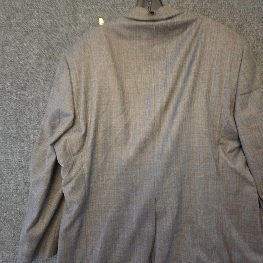 Hart Schaffner Marx Blazer Sport Coat Mens 46 Gray Wool Check Classic Jacket